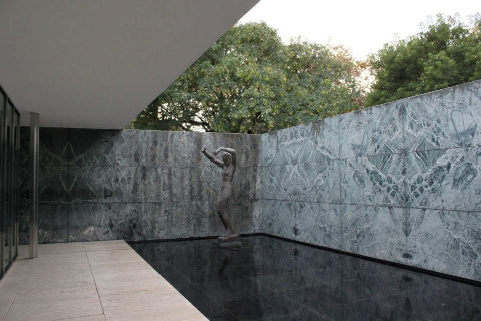 The Barcelona Pavilion; exterior image